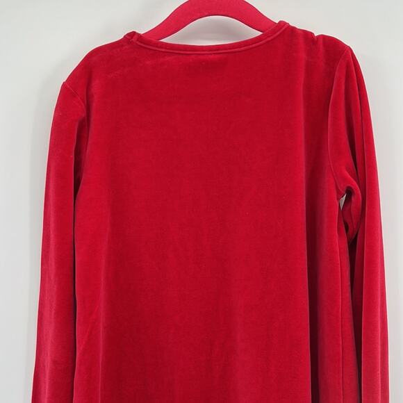 Hanna Andersson long sleeve velvet dress - 8 - Red - Picture 6 of 7